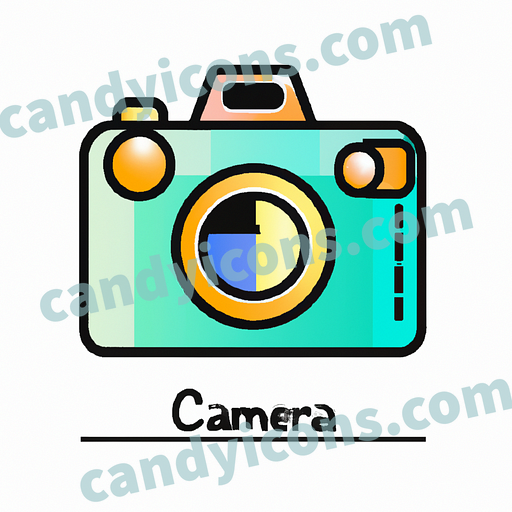 A cute, cartoon-style camera app icon - ai app icon generator - phone app icon - app icon aesthetic