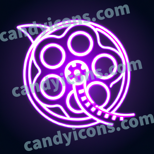 A stylized film reel with sprockets  app icon - ai app icon generator - phone app icon - app icon aesthetic