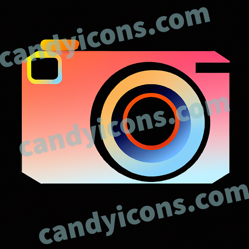 A cute, cartoon-style camera app icon - ai app icon generator - phone app icon - app icon aesthetic