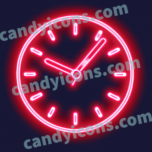 A minimalist clock with a red second hand  app icon - ai app icon generator - phone app icon - app icon aesthetic