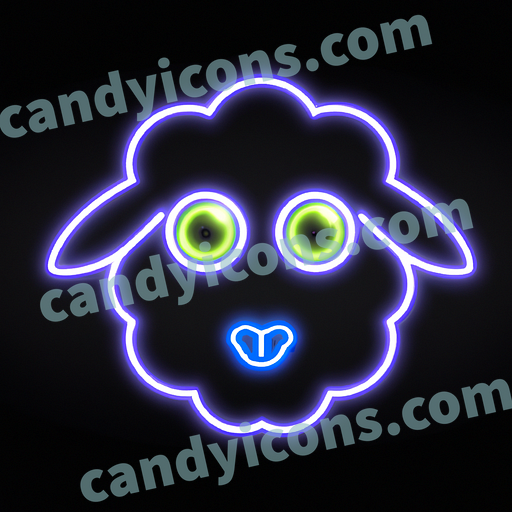 A quirky, wide-eyed sheep  app icon - ai app icon generator - phone app icon - app icon aesthetic