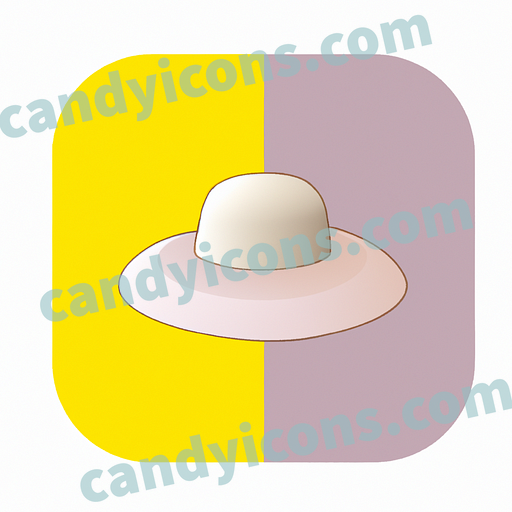 a sun hat app icon - ai app icon generator - phone app icon - app icon aesthetic