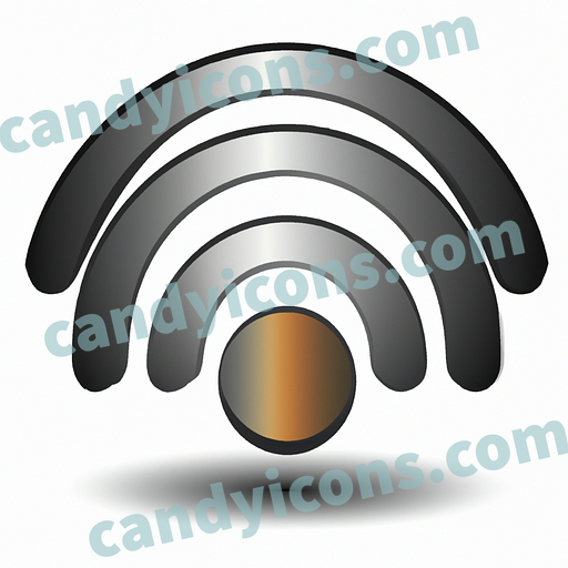 A stylized WiFi icon with radio waves  app icon - ai app icon generator - phone app icon - app icon aesthetic