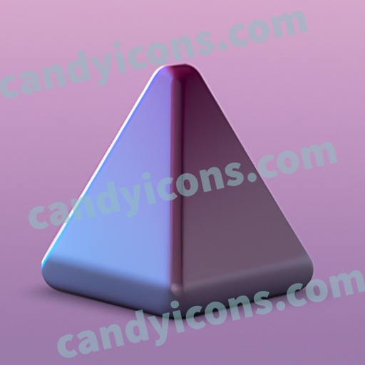 An app icon of A Hexagonal Pyramid in medium slate blue , medium violet red , light salmon color scheme