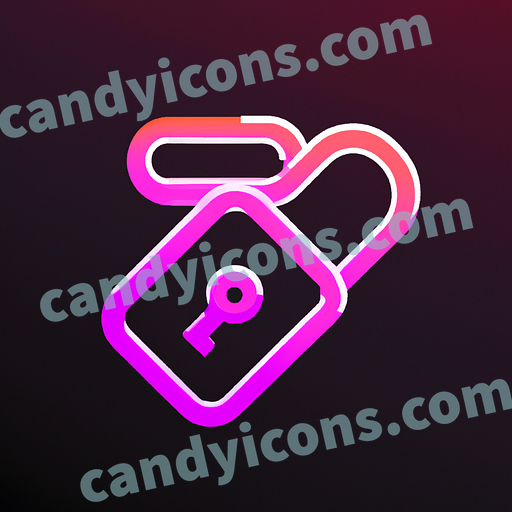 A stylized lock and chain  app icon - ai app icon generator - phone app icon - app icon aesthetic