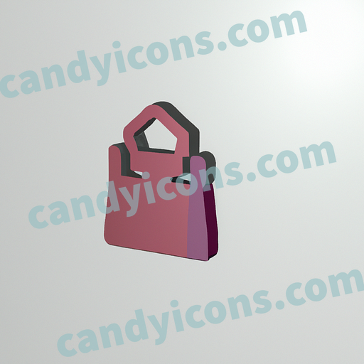 A stylized shopping bag with handles  app icon - ai app icon generator - phone app icon - app icon aesthetic