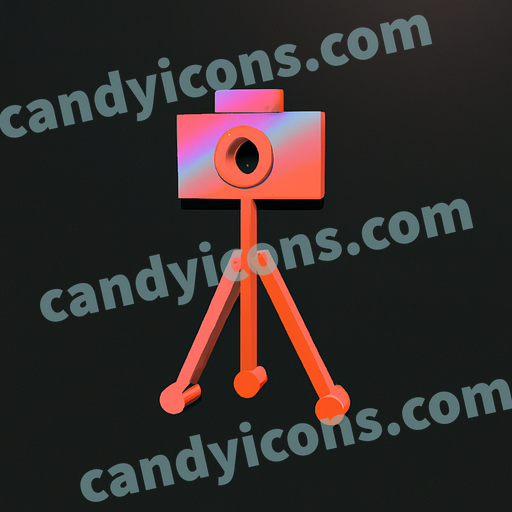 A stylized camera on a tripod  app icon - ai app icon generator - phone app icon - app icon aesthetic