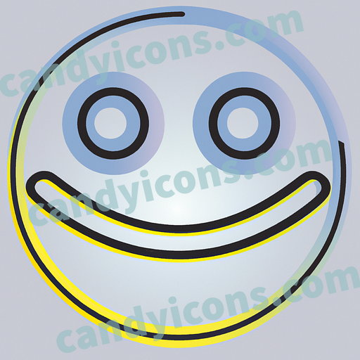 A mocking, sarcastic smiley face  app icon - ai app icon generator - phone app icon - app icon aesthetic