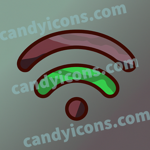 A stylized wifi symbol with signal bars  app icon - ai app icon generator - phone app icon - app icon aesthetic
