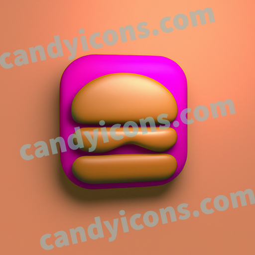 a burger app icon - ai app icon generator - phone app icon - app icon aesthetic