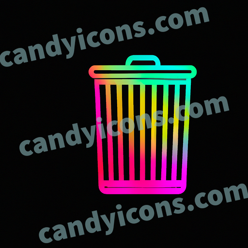 A minimalist trash can icon  app icon - ai app icon generator - phone app icon - app icon aesthetic