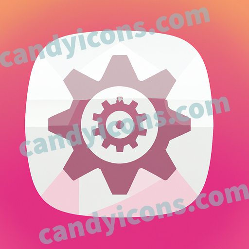 A stylized gear cog  app icon - ai app icon generator - phone app icon - app icon aesthetic