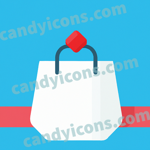 A minimalist shopping bag app icon - ai app icon generator - phone app icon - app icon aesthetic
