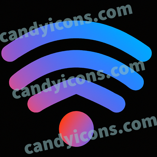 A stylized WiFi icon with radio waves  app icon - ai app icon generator - phone app icon - app icon aesthetic