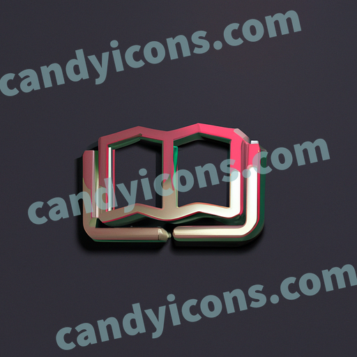 A stylized book with pages flipping  app icon - ai app icon generator - phone app icon - app icon aesthetic