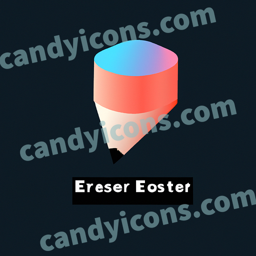 A minimalist pencil eraser  app icon - ai app icon generator - phone app icon - app icon aesthetic