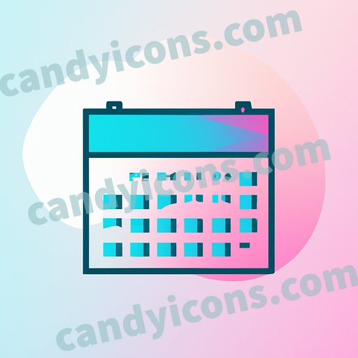 A stylized calendar  app icon - ai app icon generator - phone app icon - app icon aesthetic