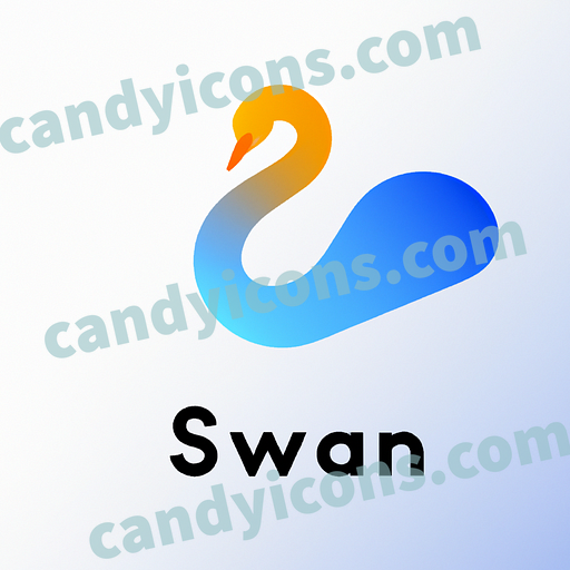 A graceful swan  app icon - ai app icon generator - phone app icon - app icon aesthetic