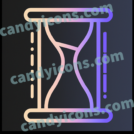 A stylized hourglass with sand falling  app icon - ai app icon generator - phone app icon - app icon aesthetic