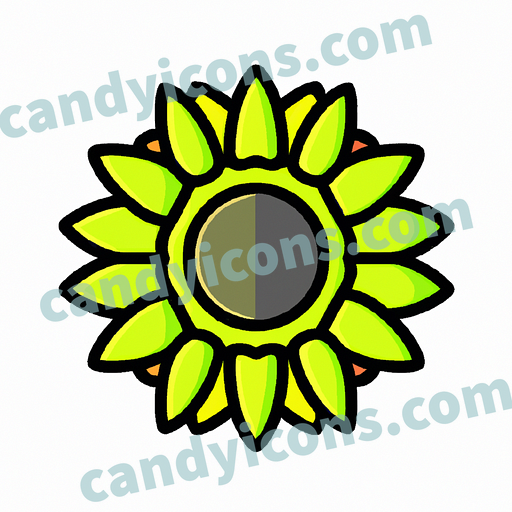 A brilliant and buttery yellow sunflower  app icon - ai app icon generator - phone app icon - app icon aesthetic