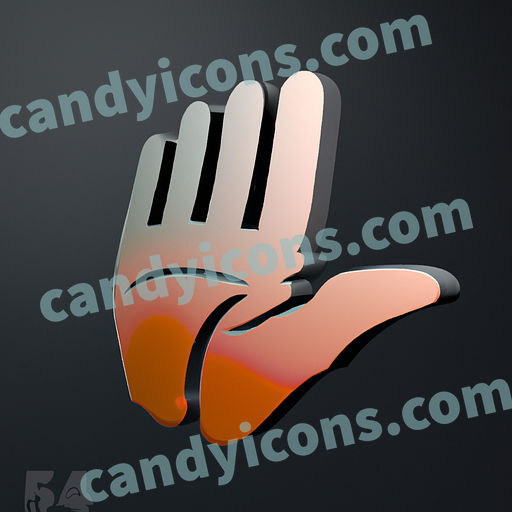 A stylized hand with open palm  app icon - ai app icon generator - phone app icon - app icon aesthetic