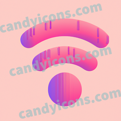 A stylized WiFi symbol with signal strength bars  app icon - ai app icon generator - phone app icon - app icon aesthetic