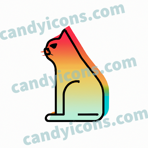 A charming and curious house cat  app icon - ai app icon generator - phone app icon - app icon aesthetic