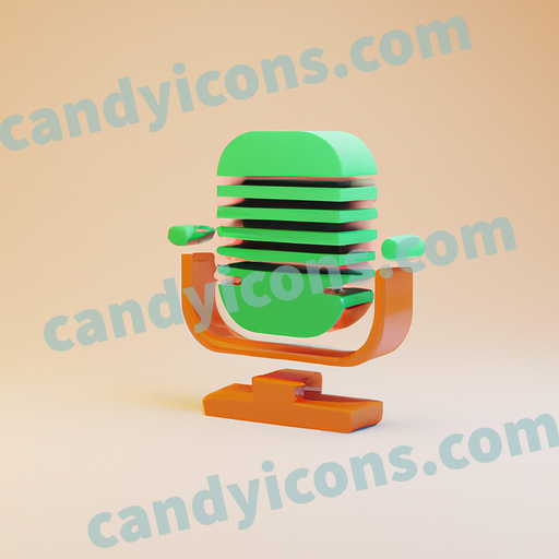 A stylized microphone with sound waves  app icon - ai app icon generator - phone app icon - app icon aesthetic