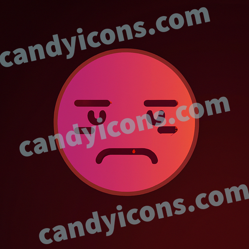 A grumpy, grouchy smiley face  app icon - ai app icon generator - phone app icon - app icon aesthetic
