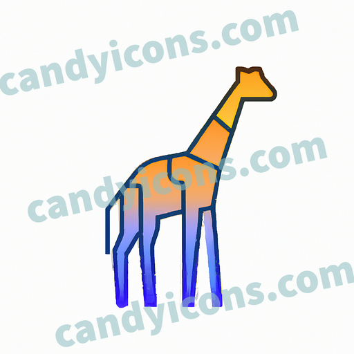 A regal, impressive giraffe  app icon - ai app icon generator - phone app icon - app icon aesthetic