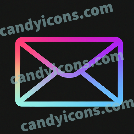 A stylized envelope  app icon - ai app icon generator - phone app icon - app icon aesthetic