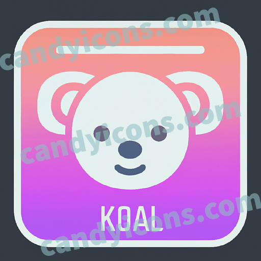 A mischievous, playful koala  app icon - ai app icon generator - phone app icon - app icon aesthetic