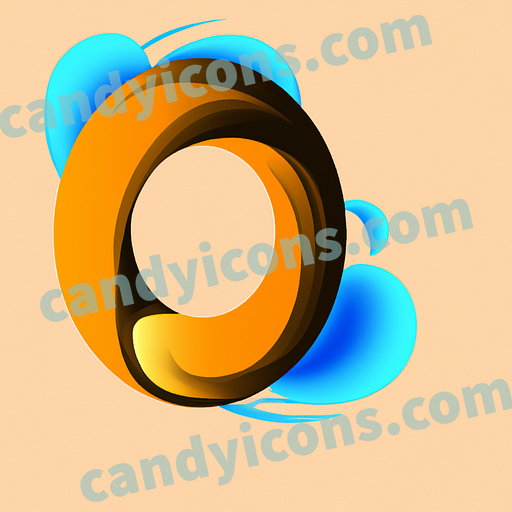 A lively, energetic letter O with a swirly flourish  app icon - ai app icon generator - phone app icon - app icon aesthetic
