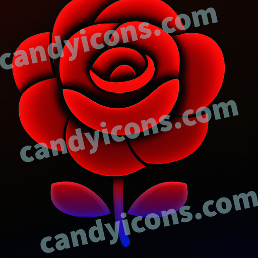 A rich, full-bodied red rose  app icon - ai app icon generator - phone app icon - app icon aesthetic