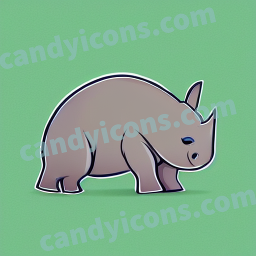 a rhinoceros app icon - ai app icon generator - phone app icon - app icon aesthetic