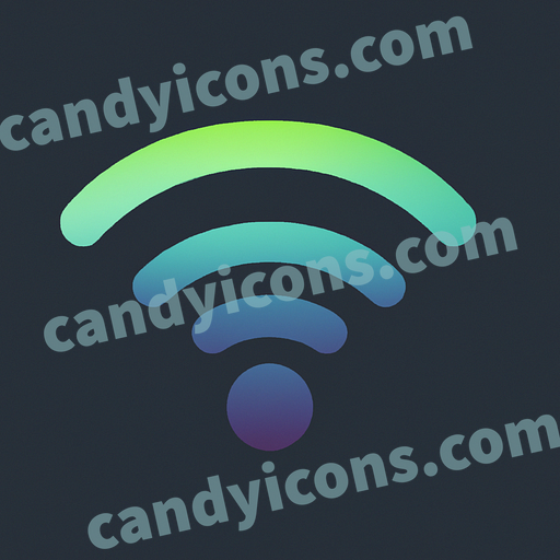 a wifi wave app icon - ai app icon generator - phone app icon - app icon aesthetic