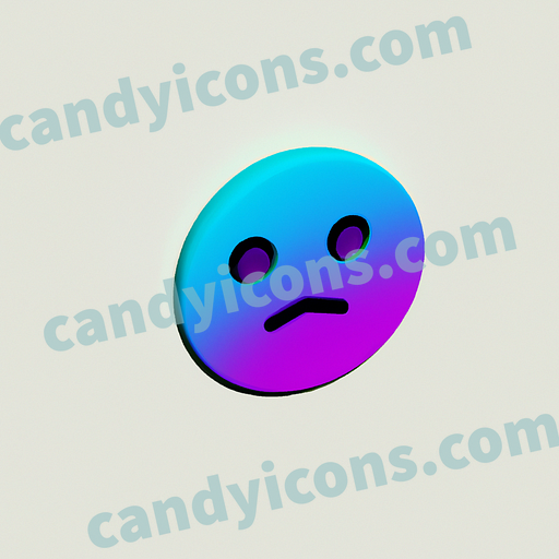 A pensive and thoughtful smiley face  app icon - ai app icon generator - phone app icon - app icon aesthetic