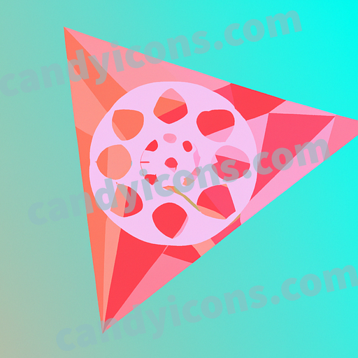 A stylized film reel with sprockets  app icon - ai app icon generator - phone app icon - app icon aesthetic