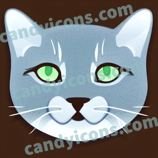 a russian blue cat app icon - ai app icon generator - phone app icon - app icon aesthetic