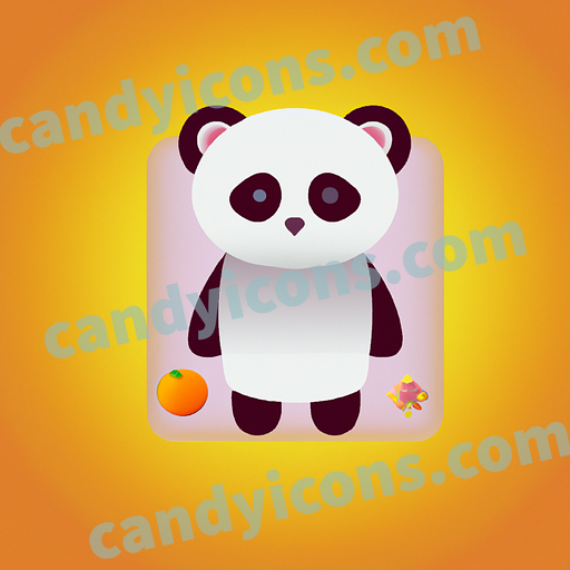 An adorable, cartoon-style panda  app icon - ai app icon generator - phone app icon - app icon aesthetic