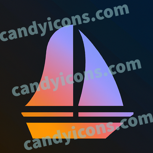 A swift, agile sailboat  app icon - ai app icon generator - phone app icon - app icon aesthetic