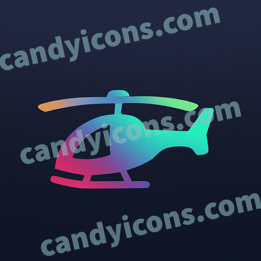 a helicopter app icon - ai app icon generator - phone app icon - app icon aesthetic