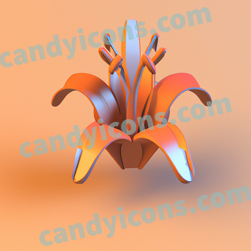 A striking and colorful tiger lily  app icon - ai app icon generator - phone app icon - app icon aesthetic