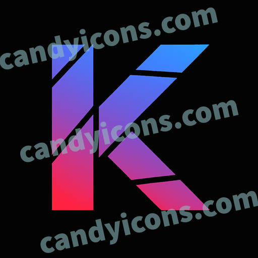 A sharp and angular letter K  app icon - ai app icon generator - phone app icon - app icon aesthetic