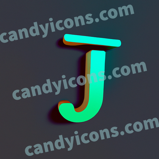 A smooth, flowing letter J  app icon - ai app icon generator - phone app icon - app icon aesthetic