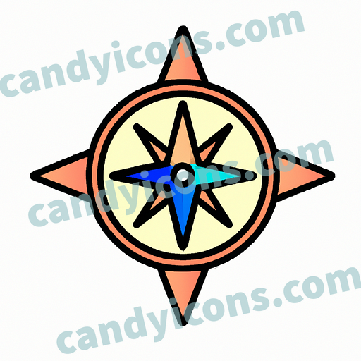 A compass rose app icon - ai app icon generator - phone app icon - app icon aesthetic