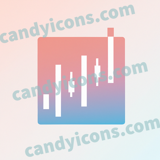 a candlestick chart app icon - ai app icon generator - phone app icon - app icon aesthetic