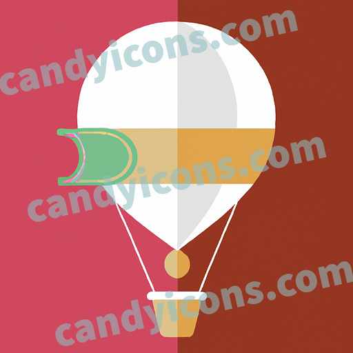 A whimsical hot air balloon  app icon - ai app icon generator - phone app icon - app icon aesthetic