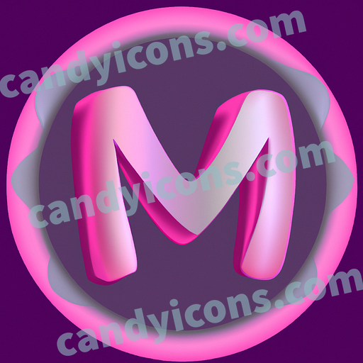A bubbly and rounded letter M  app icon - ai app icon generator - phone app icon - app icon aesthetic