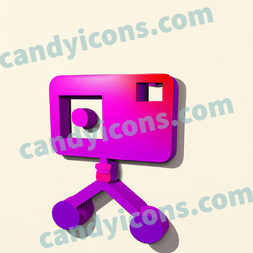 A stylized camera on a tripod  app icon - ai app icon generator - phone app icon - app icon aesthetic